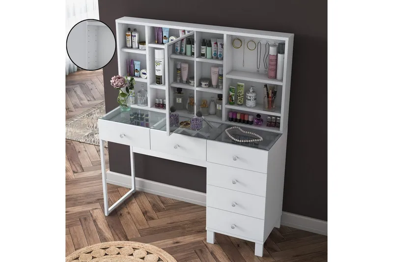 Talros Sminkebord 120 cm - Hvit - Møbler - Bord - Kontorbord - Skrivebord