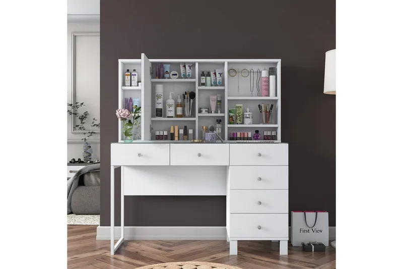 Talros Sminkebord 120 cm - Hvit - Møbler - Bord - Kontorbord - Skrivebord