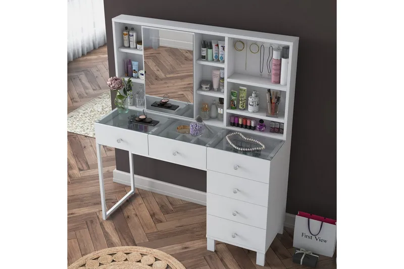 Talros Sminkebord 120 cm - Hvit - Møbler - Bord - Kontorbord - Skrivebord