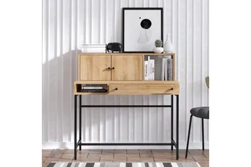 Teyric Skrivebord 60x100 cm - Eik/Sort - Møbler - Bord - Kontorbord - Skrivebord