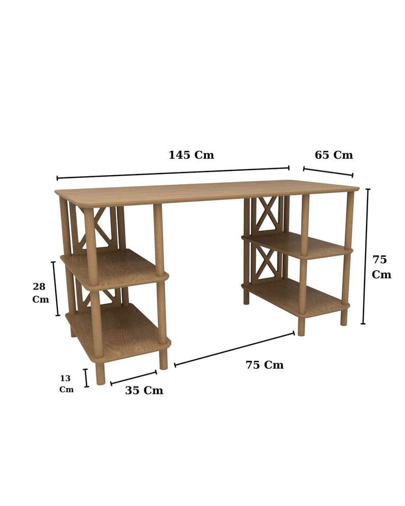 Ticoman Skrivebord 145 cm - Eik - Møbler - Bord - Kontorbord - Skrivebord