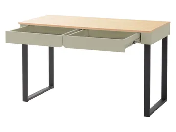 Travic Skrivebord 125 cm med Skuffer i Tre med Eikeutseende - Brun - Møbler - Bord - Kontorbord - Skrivebord