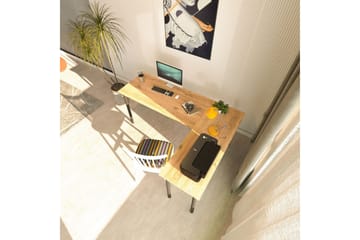 Viva Skrivebord 120x150 cm - Sort/Natur - Møbler - Bord - Kontorbord - Skrivebord