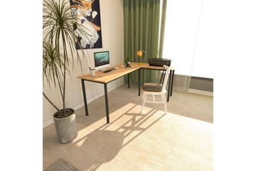 Viva Skrivebord 120x150 cm - Sort/Natur - Møbler - Bord - Kontorbord - Skrivebord