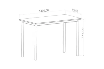 Viva Skrivebord 140 cm - Eik/Sort - Møbler - Bord - Kontorbord - Skrivebord