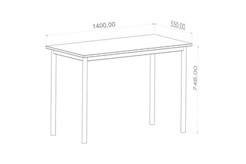 Viva Skrivebord 140 cm - Eik/Sort - Møbler - Bord - Kontorbord - Skrivebord