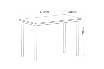 Viva Skrivebord 47x87 cm - Sort - Møbler - Bord - Kontorbord - Skrivebord