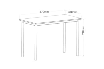 Viva Skrivebord 47x87 cm - Sort - Møbler - Bord - Kontorbord - Skrivebord