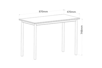 Viva Skrivebord 47x87 cm - Sort - Møbler - Bord - Kontorbord - Skrivebord