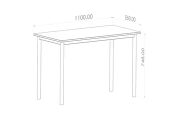 Viva Skrivebord 55x110 cm - Sort/Hvit - Møbler - Bord - Kontorbord - Skrivebord