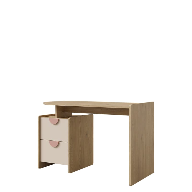 Zarek skrivebord 121 cm - brun, rosa og beige - Møbler - Bord - Kontorbord - Skrivebord