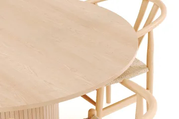 Kopparbo Matgruppe 130 cm Rund med 4 Dastoori Spisestol - Beige - Møbler - Bord - Spisegruppe