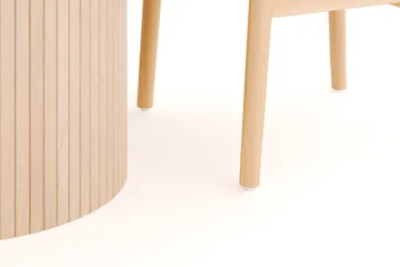 Kopparbo Matgruppe 130 cm Rund med 4 Dastoori Spisestol - Beige - Møbler - Bord - Spisegruppe