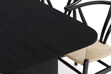 Kopparbo Matgruppe 200 cm med 6 Dastoori Spisestol - Svart - Møbler - Bord - Spisegruppe