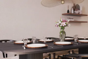 Kopparbo Matgruppe 240 cm med 8 Dastoori Spisestol - Svart - Møbler - Bord - Spisegruppe