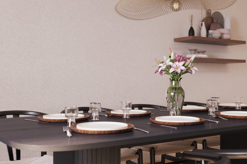 Kopparbo Matgruppe 240 cm med 8 Dastoori Spisestol - Svart - Møbler - Bord - Spisegruppe