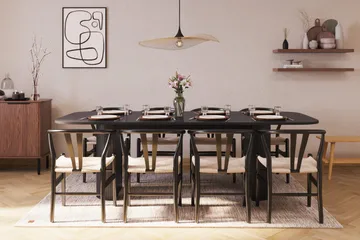 Kopparbo Matgruppe 240 cm med 8 Dastoori Spisestol - Svart - Møbler - Bord - Spisegruppe