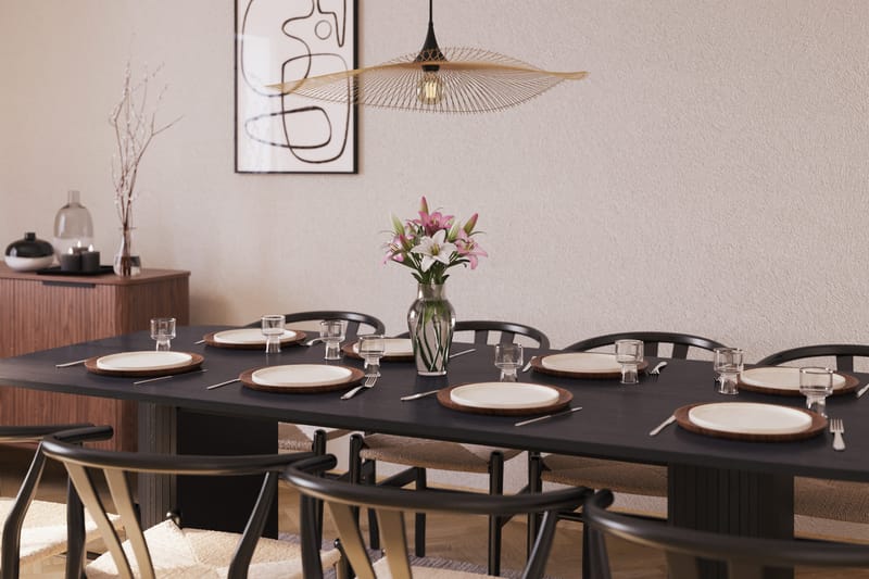 Kopparbo Matgruppe 240 cm med 8 Dastoori Spisestol - Svart - Møbler - Bord - Spisegruppe