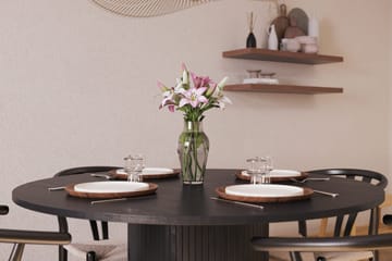Kopparbo Matgruppe forlengelsesbart 130-180 cm Rund med 4 Dastoori Spisestol - Svart - Møbler - Bord - Spisegruppe