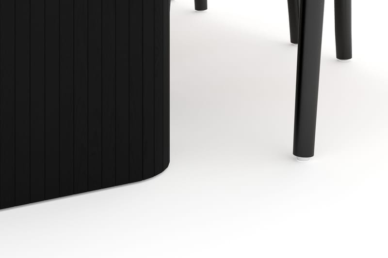 Kopparbo Matgruppe forlengelsesbart 180-240 cm med 6 Dastoori Spisestol - Svart - Møbler - Bord - Spisegruppe