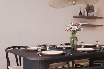 Kopparbo Matgruppe forlengelsesbart 180-240 cm med 6 Dastoori Spisestol - Svart - Møbler - Bord - Spisegruppe