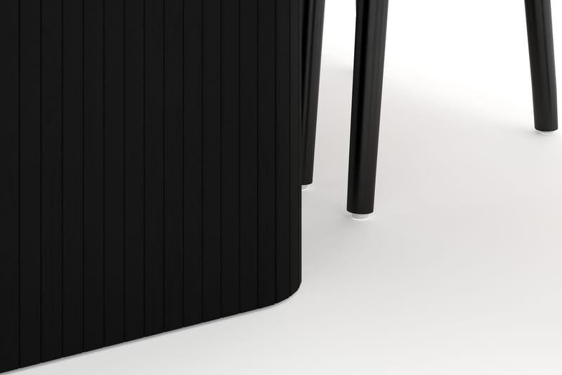 Kopparbo Matgruppe forlengelsesbart 200-260 cm med 8 Dastoori Spisestol - Svart - Møbler - Bord - Spisegruppe