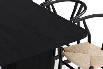 Kopparbo Matgruppe forlengelsesbart 200-260 cm med 8 Dastoori Spisestol - Svart - Møbler - Bord - Spisegruppe