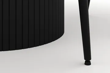 Kopparbo Rund Spisegruppe 106-156cm med 4 Alsarp Spisestoler - Svart - Møbler - Bord - Spisegruppe