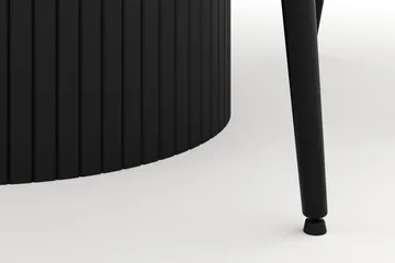 Kopparbo Rund Spisegruppe 106-156cm med 6 Alsarp Spisestoler - Svart - Møbler - Bord - Spisegruppe