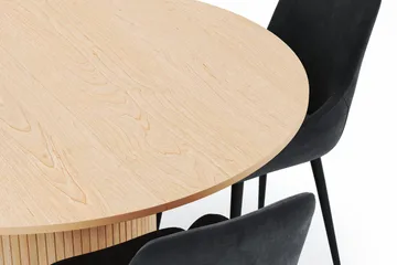 Kopparbo Rund Spisegruppe 130-150 cm 4 Alsarp Spisestoler - Naturell - Møbler - Bord - Spisegruppe