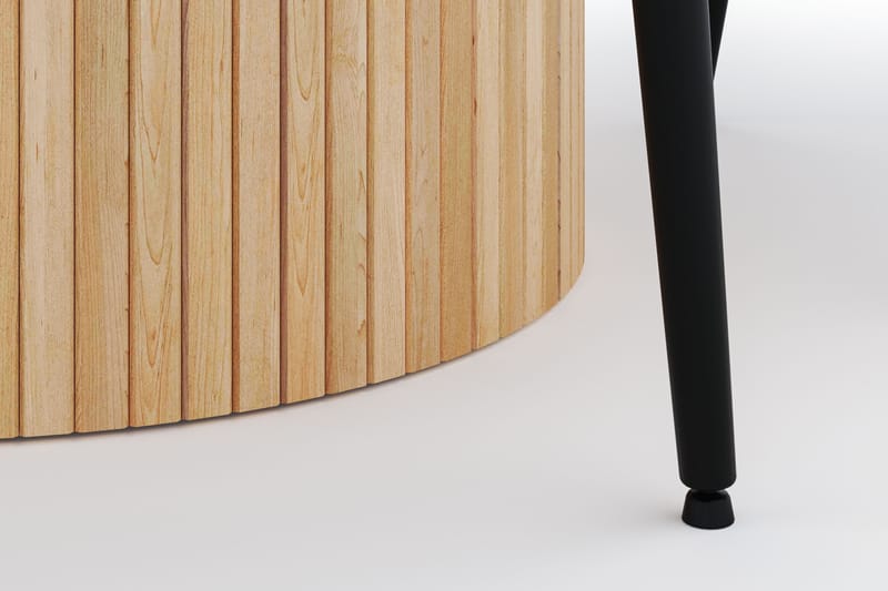 Kopparbo Rund Spisegruppe 130-150 cm 4 Alsarp Spisestoler - Naturell - Møbler - Bord - Spisegruppe