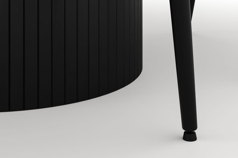 Kopparbo Rund Spisegruppe 130 cm 4 Alsarp Spisestoler - Svart - Møbler - Bord - Spisegruppe