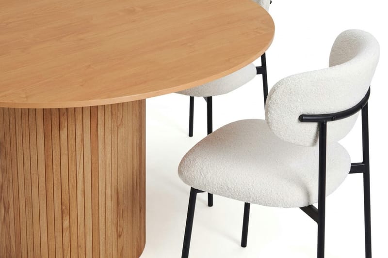 Kopparbo rund spisegruppe 130 cm eik med 6 Lucy-spisestoler - Eik - Møbler - Bord - Spisegruppe
