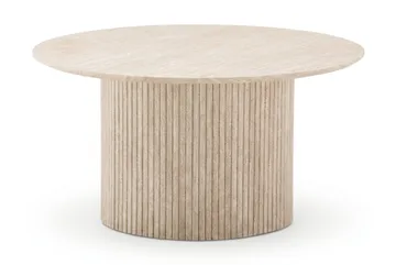 Kopparbo rundt sofabord 85 cm med tynn bordplate - Travertin - Møbler - Bord - Sofabord & salongbord