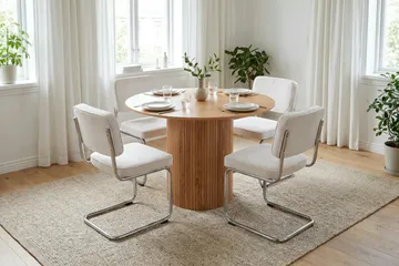 Kopparbo rundt spisebord 110 cm finér - Eik - Møbler - Bord - Spisebord & kjøkkenbord