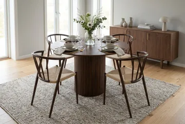 Kopparbo rundt spisebord 110 cm finér - Valnøtt - Møbler - Bord - Spisebord & kjøkkenbord