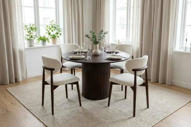 Kopparbo rundt spisebord 110 cm finer - Røkt eik - Møbler - Bord - Spisebord & kjøkkenbord
