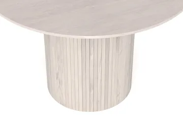 Kopparbo rundt spisebord 110 cm med tre- og hvitlasert eikeutseende - Hvitlasert eik - Møbler - Bord - Spisebord & kjøkkenbord