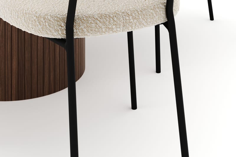 Kopparbo Rundt Spisebord 120 cm med 4 Gemmiano Stoler - Mørkebrun - Møbler - Bord - Spisegruppe