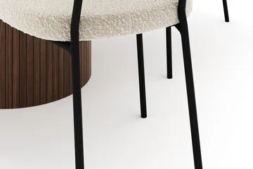 Kopparbo Rundt Spisebord 120 cm med 4 Gemmiano Stoler - Mørkebrun - Møbler - Bord - Spisegruppe