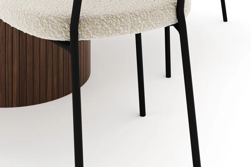 Kopparbo Rundt Spisebord 120 cm med 4 Gemmiano Stoler - Mørkebrun - Møbler - Bord - Spisegruppe