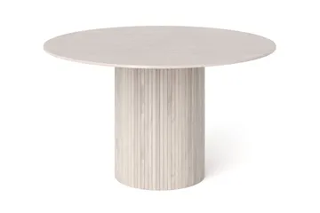 Kopparbo rundt spisebord 130 cm finér - Hvitlasert - Møbler - Bord - Spisebord & kjøkkenbord