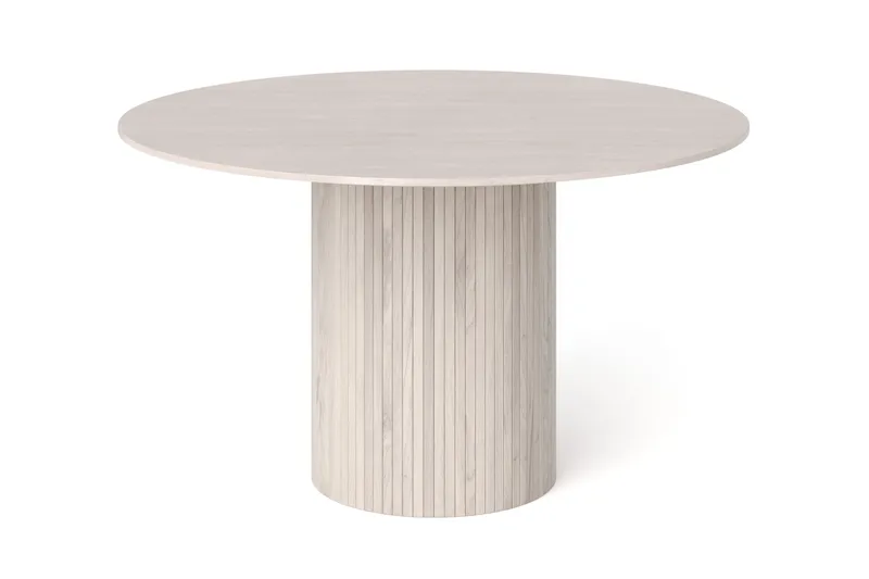 Kopparbo rundt spisebord 130 cm finér - Hvitlasert - Møbler - Bord - Spisebord & kjøkkenbord
