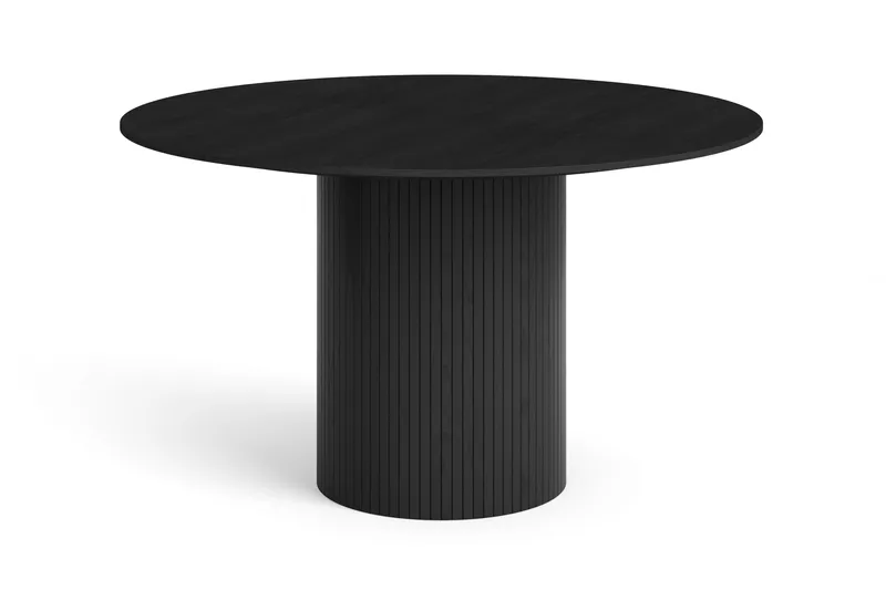 Kopparbo rundt spisebord 130 cm finér, Svartbeiset eik