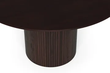 Kopparbo Rundt Spisebord 130 cm med Tre- og Røkt Eik-utseende - Mørkebrun - Møbler - Bord - Spisebord & kjøkkenbord
