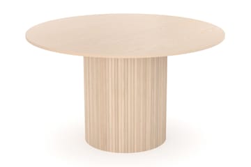 Kopparbo Rundt Spisebord 130 cm Uttrekkbart med 4 Berit Stoler - Hvit - Møbler - Bord - Spisegruppe