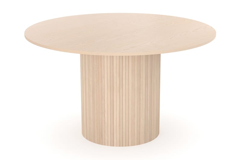 Kopparbo Rundt Spisebord 130 cm Uttrekkbart med 4 Berit Stoler - Hvit - Møbler - Bord - Spisegruppe