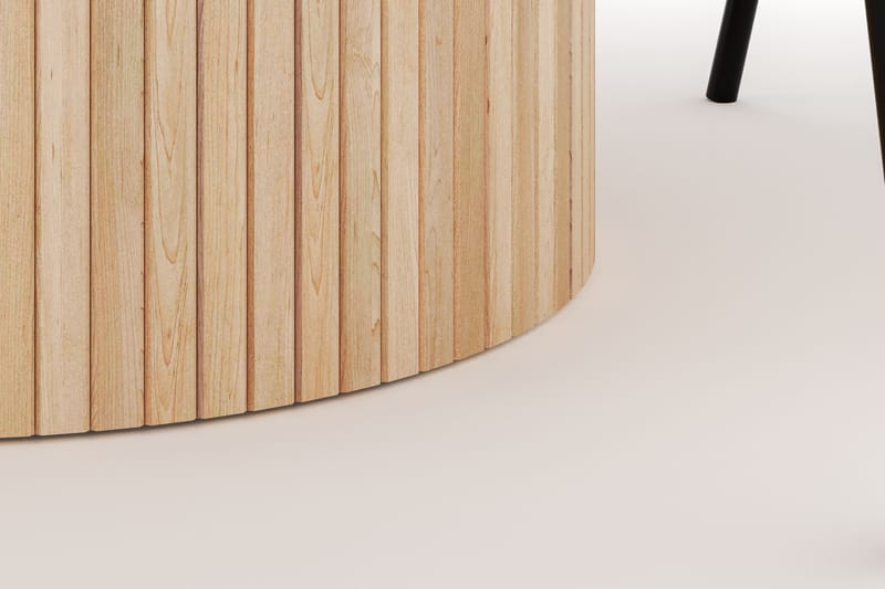 Kopparbo Rundt Spisebord 130 cm Uttrekkbart med 4 Berit Stoler - Hvit - Møbler - Bord - Spisegruppe