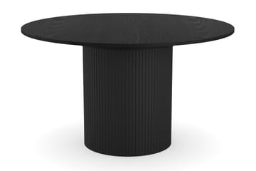 Kopparbo Rundt Spisebord 130 cm Uttrekkbart med 4 Berit Stoler - Svart - Møbler - Bord - Spisegruppe