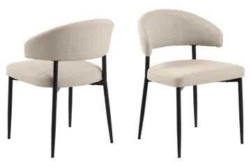 Kopparbo Rundt Spisebord 130 cm Uttrekkbart med 4 Sawako Stoler - Hvit - Møbler - Bord - Spisegruppe